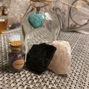 Small vase with crystals